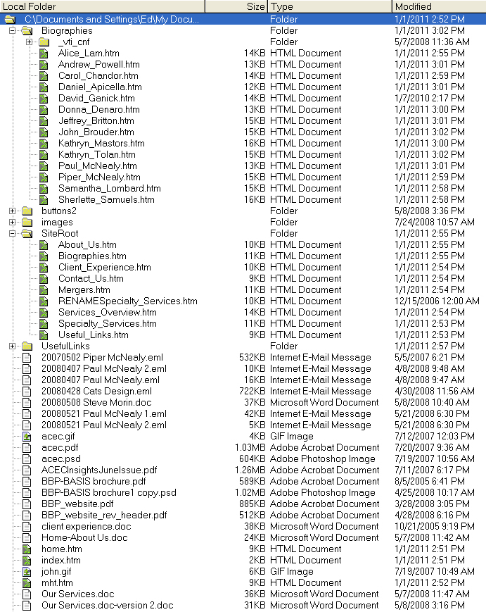 Bosben sitemap - part #2